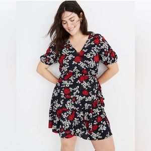 Madewell ruffle wrap floral dress